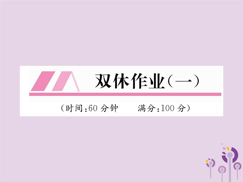 八年级数学上册第11章三角形双休作业(一)作业课件01