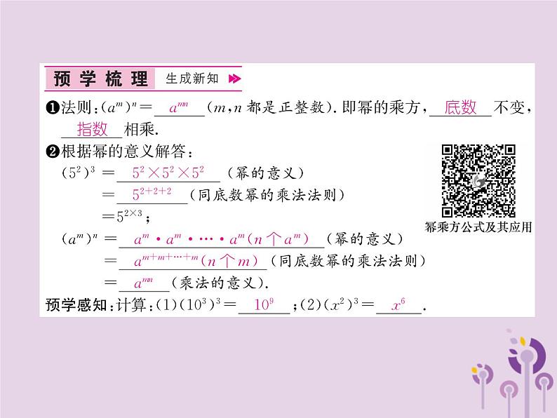 八年级数学上册第14章整式的乘法与因式分解14-1整式的乘法14-1-2幂的乘方作业课件02