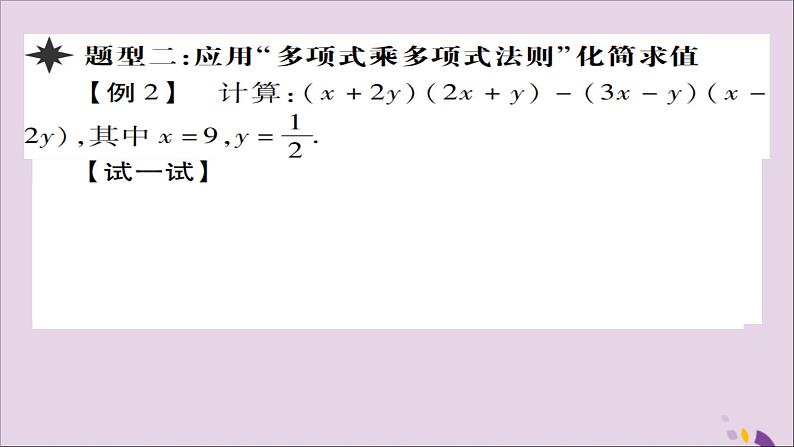 八年级数学上册第十四章《整式的乘法与因式分解》14-1整式的乘法14-1-4整式的乘法(第3课时)课件06