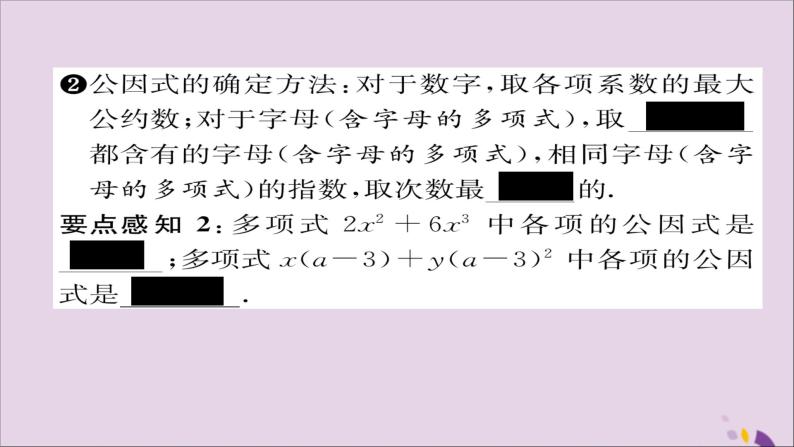 八年级数学上册第十四章整式的乘法与因式分解14-3因式分解14-3-1提公因式法课件03