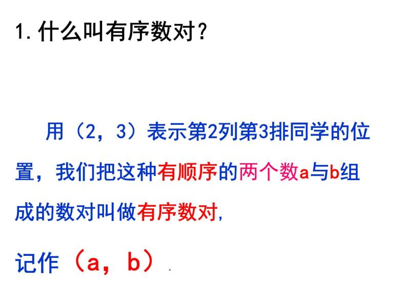 7.1.1 有序数对 PPT课件-人教七下05