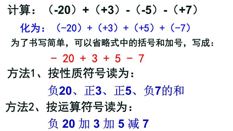 1.3.2 有理数的减法(2) PPT课件-人教版七上07
