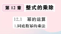 2019秋八年级数学上册第12章整式的乘除12-1幂的运算1同底数幂的乘法习题课件