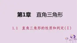 八年级下数学课件1-1   直角三角形的性质和判定(Ⅰ)_湘教版