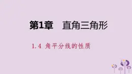 八年级下数学课件1-4 角平分线的性质_湘教版