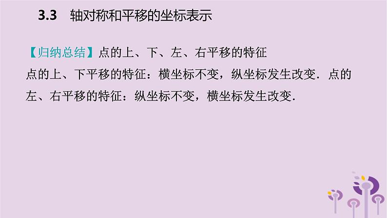 八年级下数学课件3-3 轴对称和平移的坐标表示_湘教版06