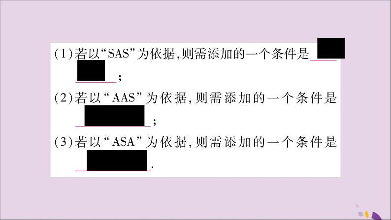 八年级数学上册第2章三角形2-5全等三角形第6课时全等三角形判定方法的综合应用习题课件(新版)湘教版06