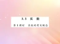 2019秋八年级数学上册第3章实数3-3实数（第1课时实数的有关概念）习题课件（新版）湘教版