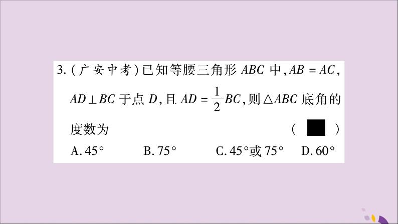 八年级数学上册期末复习(2)(第2章)习题课件(新版)湘教版04