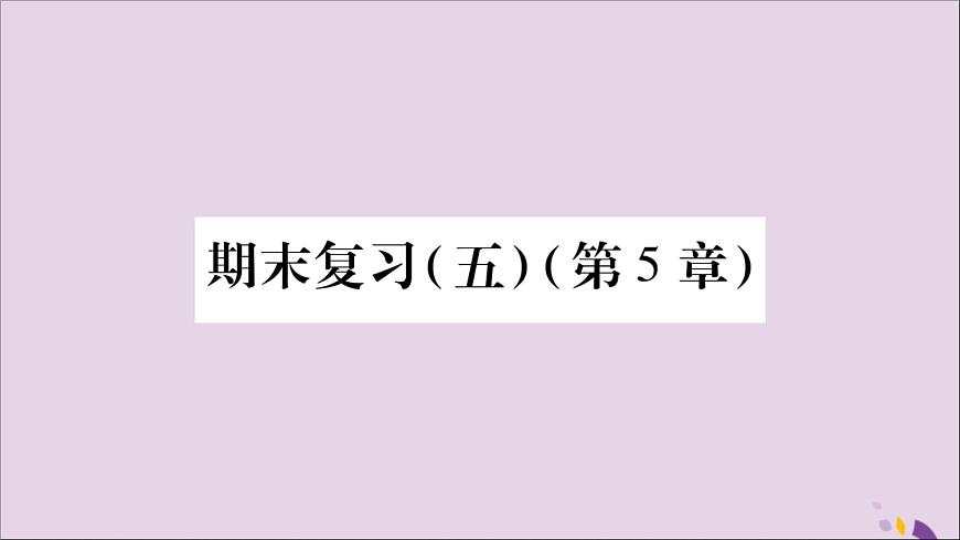 八年級(jí)數(shù)學(xué)上冊期末復(fù)習(xí)（5）（第5章）習(xí)題課件（新版）湘教版第1頁