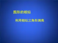 八年级下数学课件《利用相似三角形测高》参考课件_鲁教版