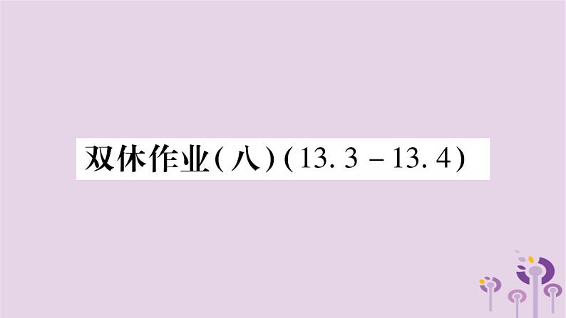 八年级数学上册双休作业(八)课件01