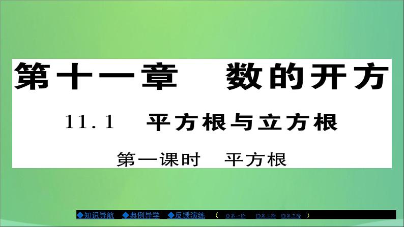 八年级数学上册第十一章数的开方11-1平方根与立方根(第1课时)课件01