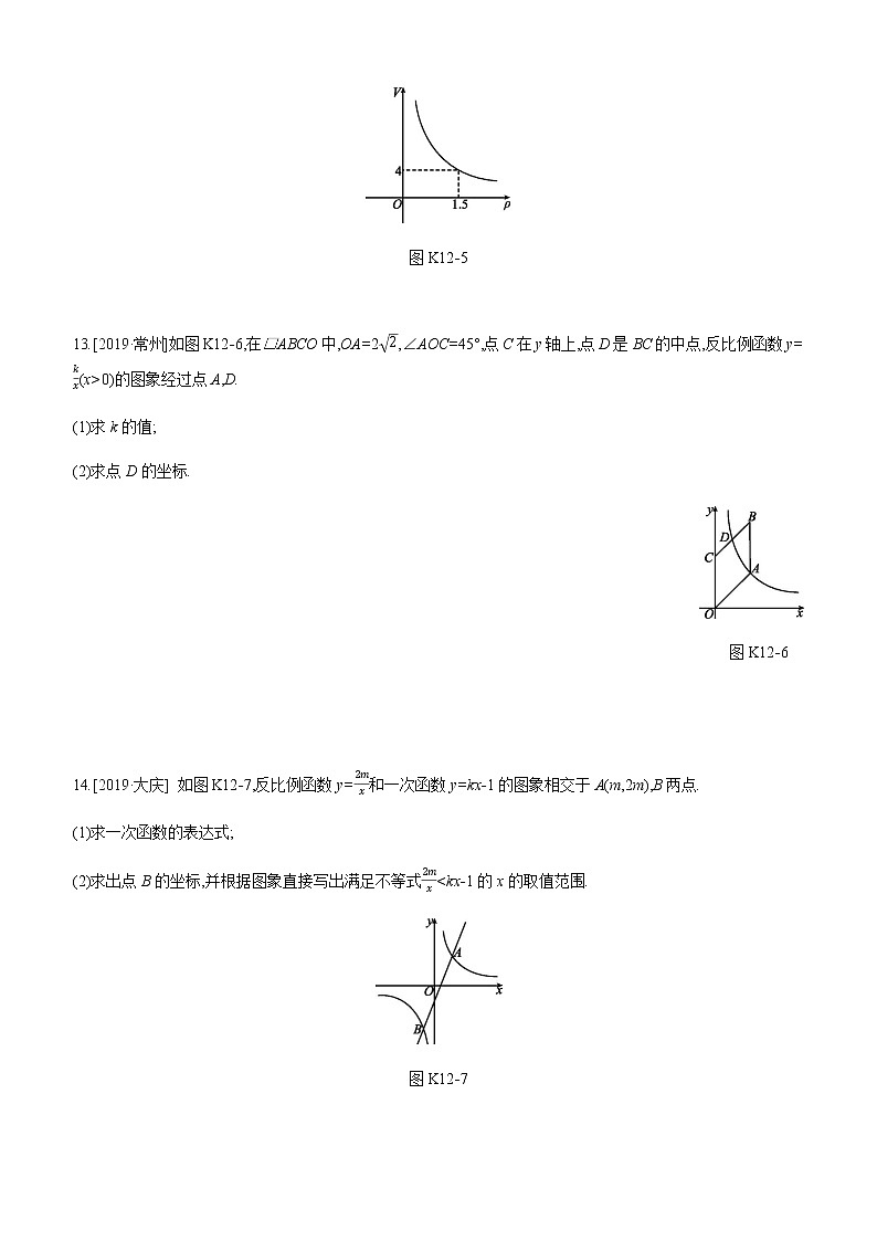 江苏2020中考一轮复习培优 第12课时 反比例函数 练习课件03