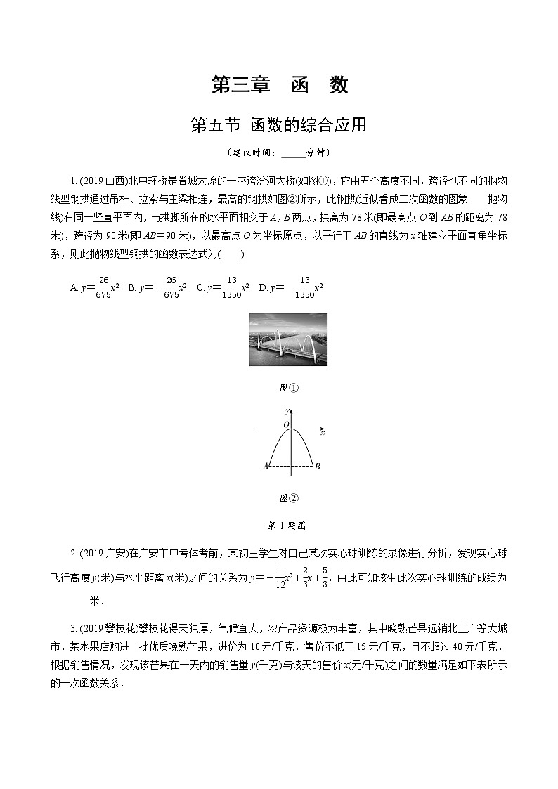 广东2020中考数学一轮抢分 5.第五节 函数的综合应用 课件01