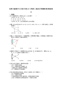 北师大版七年级下册5 利用三角形全等测距离精品练习题