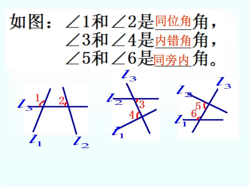 人教版数学七年级下册第五章 ：5.1.3 同位角、内错角、同旁内角（2） 课件ppt06