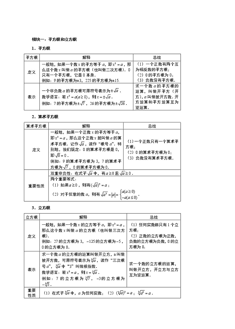 初一数学.春季.直升班.教师版.第1讲 实数 试卷03