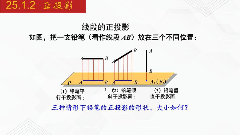 2020-2021学年九年级数学下册同步备课沪科版 25.1.2 正投影(课件)07