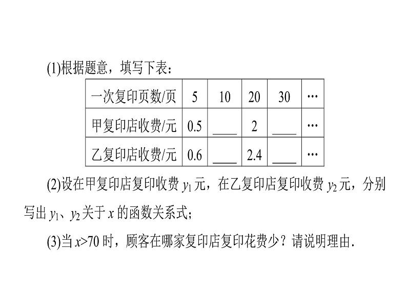 2020华师大版八年级数学下册核心素养专练(五)一次函数方案的选择型问题课件(共33张PPT)08