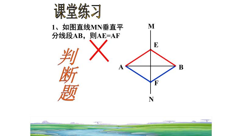 八年级上数学课件- 13-1-2 线段的垂直平分线的性质  课件（共17张PPT）_人教新课标08