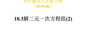 苏科版七年级下册第10章 二元一次方程组10.3 解二元一次方程组背景图ppt课件