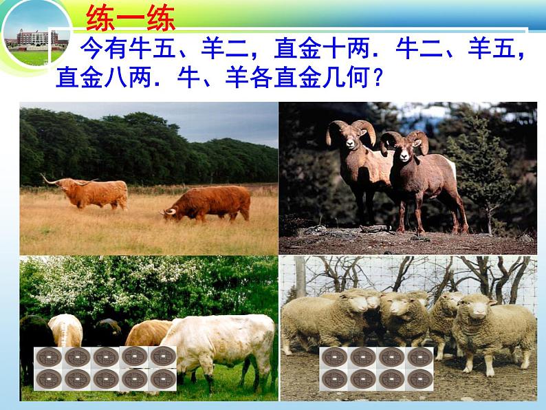 八年级上册数学课件《应用二元一次方程组—鸡兔同笼》 (2)_北师大版第7页