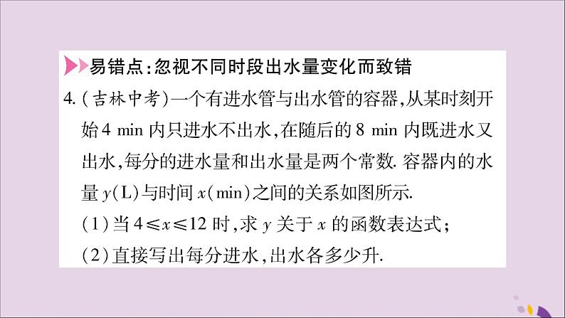 八年级数学上册第12章一次函数12-4综合与实践一次函数模型的应用习题课件(新版)沪科版08