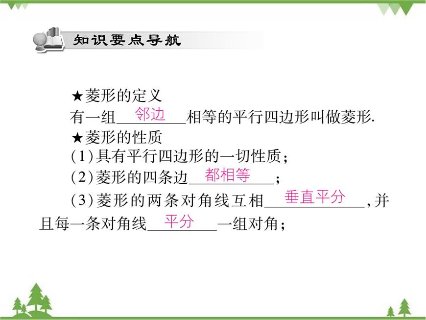 19．2．1 菱形的性質(zhì)第2頁