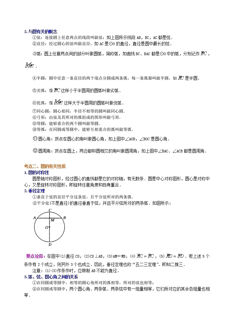 (人教版)数学中考总复习43总复习:圆综合复习(基础)珍藏版 知识点练习02