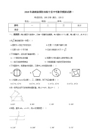 2019年湖南省邵阳市新宁县中考数学模拟试题（一）含答案