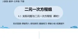 人教版七年级数学下册 8.3实际问题与二元一次方程组课时2