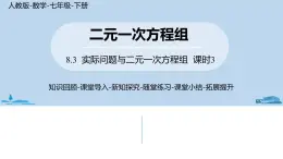 人教版七年级数学下册 8.3实际问题与二元一次方程组课时3