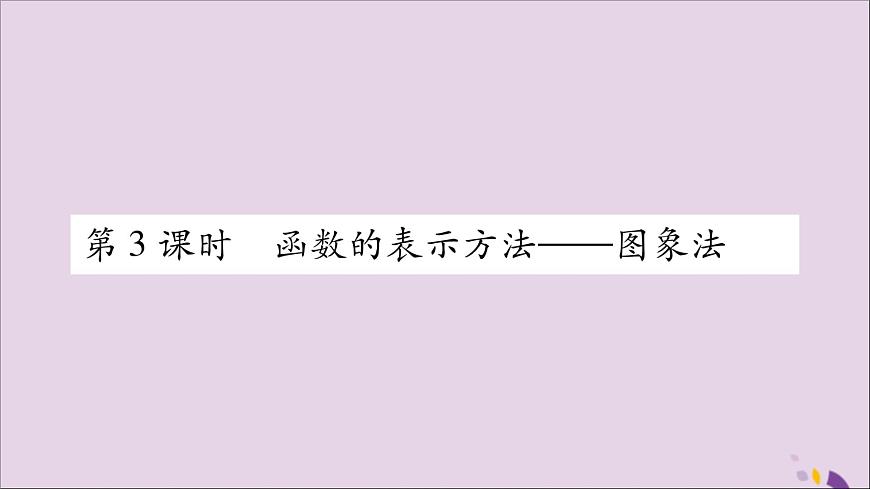 八年級數(shù)學(xué)上冊第12章一次函數(shù)12-1函數(shù)第3課時函數(shù)的表示方法—圖象法習(xí)題課件（新版）滬科版第1頁