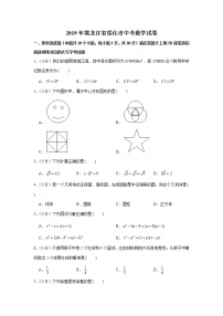 2019年黑龙江省绥化市中考数学试卷