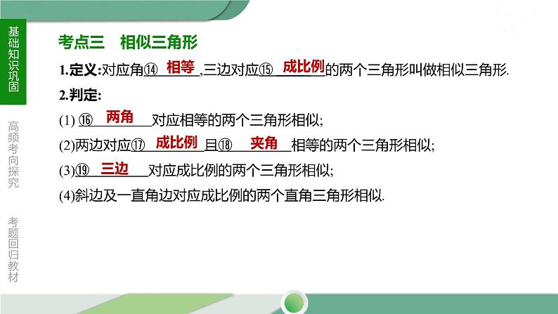 人教版中考数学第一轮考点过关:第七单元图形的变化课时29图形的相似 PPT07