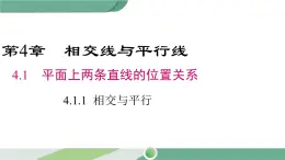 湘教版数学七年级下册 4.1.1 相交与平行 课件PPT