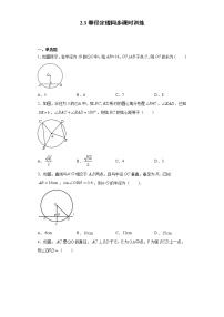 初中数学湘教版九年级下册2.3 垂径定理精练