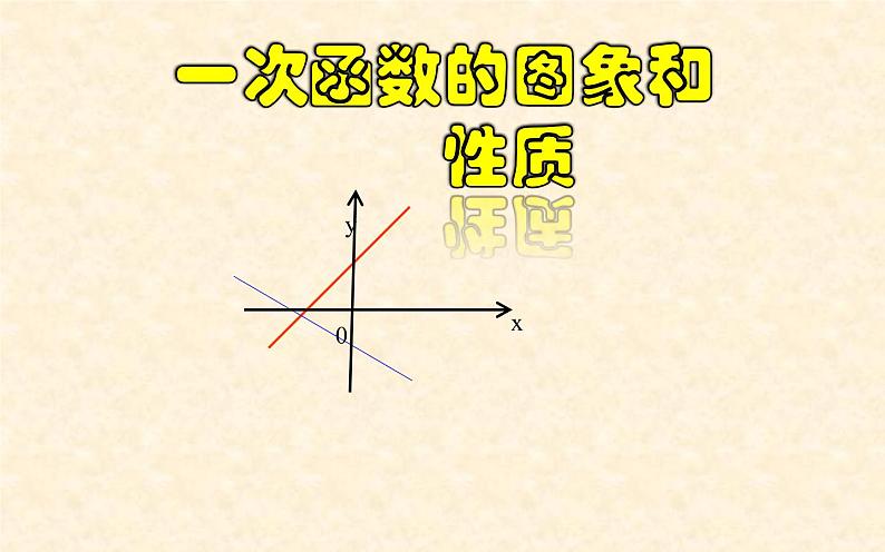 一次函数的图象和性质 优课一等奖课件01