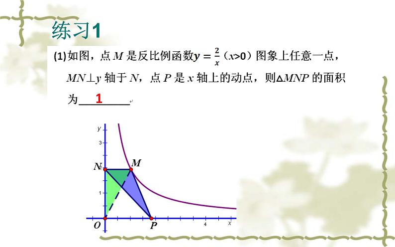 反比例函数图象中的面积问题优课一等奖课件07
