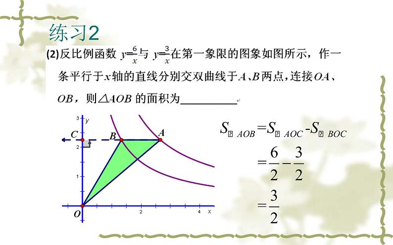 反比例函数图象中的面积问题优课一等奖课件08