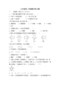 2020-2021學(xué)年人教版七年級下冊數(shù)學(xué)期中復(fù)習(xí)