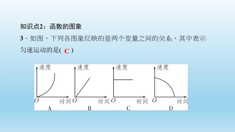 华师大版  初中数学  八年级（下册） 17.2   函数的图像 2.函数的图象习题课件05