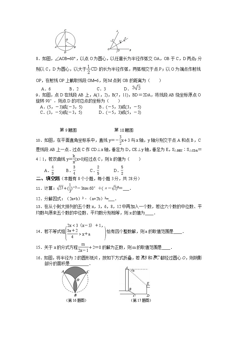 黄石市2021年初中毕业生适应性训练数学试卷第2页