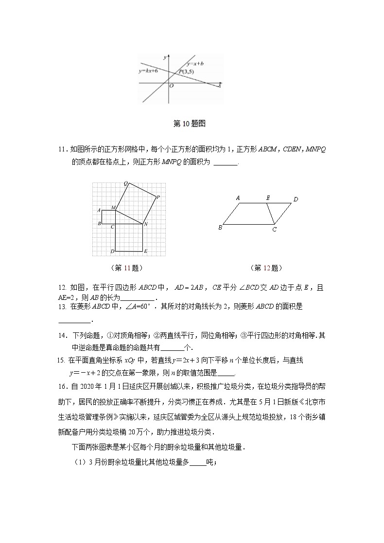 北京市海淀区2020-2021学年八年级下学期期中考试数学试题(word版 含答案)03