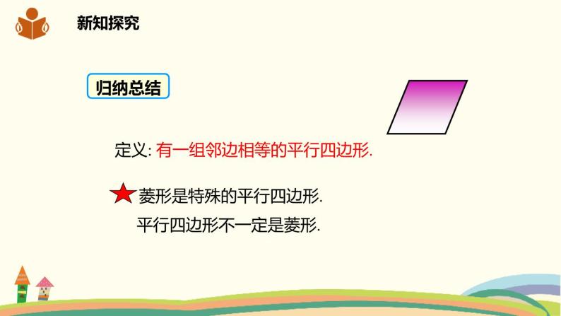 沪科版八年级数学下册 19.3.2.1菱形的定义及其性质 课件04