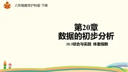 沪科版八年级数学下册 20.3综合与实践  体重指数 课件