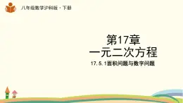 沪科版八年级数学下册 17.5.1面积问题与数字问题