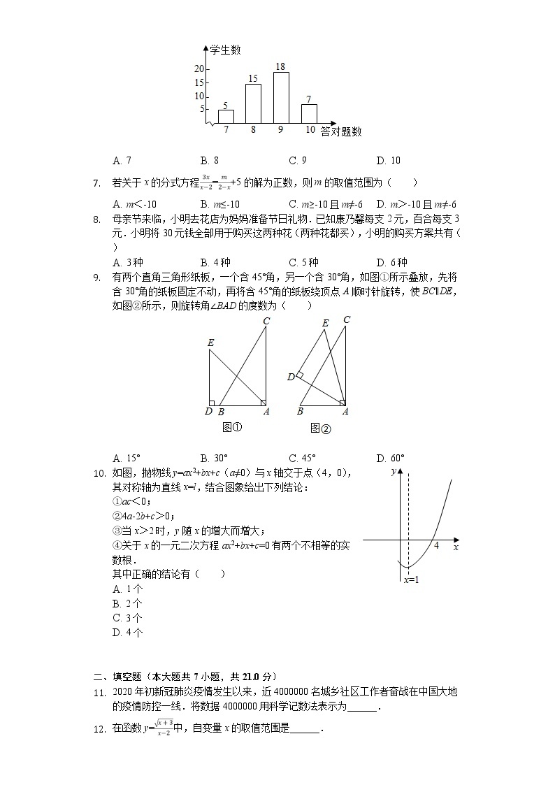 2020年黑龙江省大兴安岭地区中考数学试卷解析版02