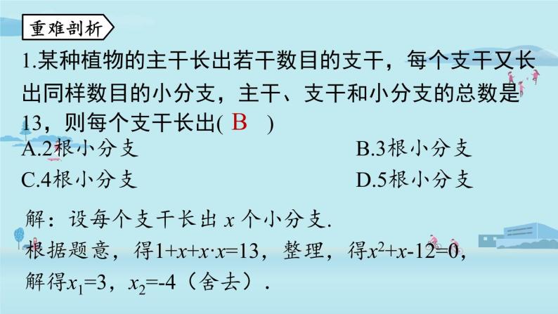 2021--2022学年人教版九年级数学上册21.4 一元二次方程小结课时2（PPT课件）05